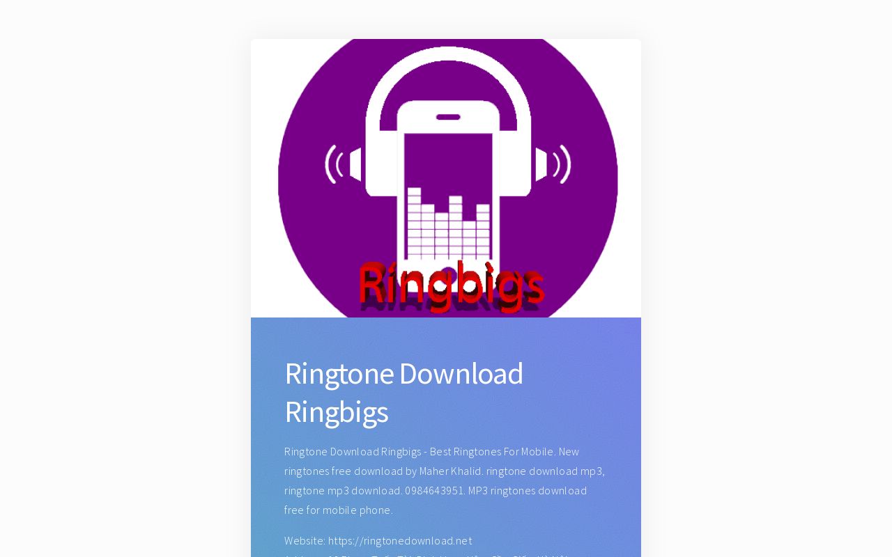 Ringtone Download Ringbigs New Ringtone Download Best Ringtone